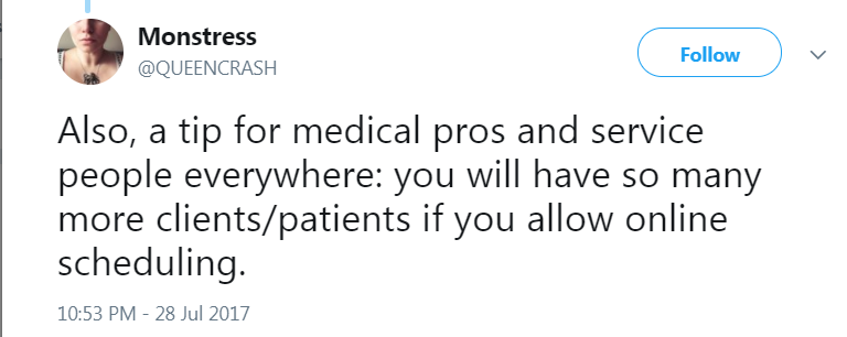 Praise for online scheduling on Twitter