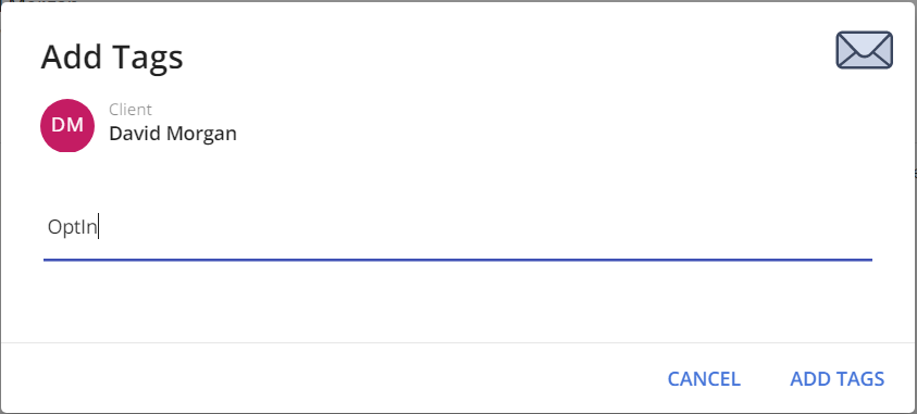 How to add tags in vCita