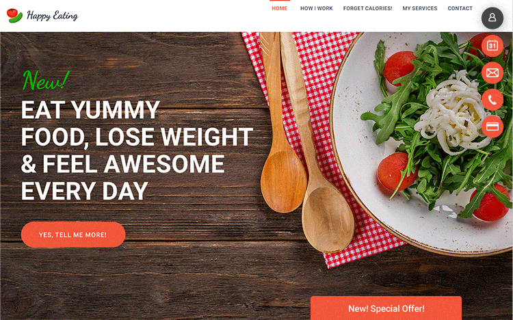 Promote new services with a pop-up widget that invites clients to book online