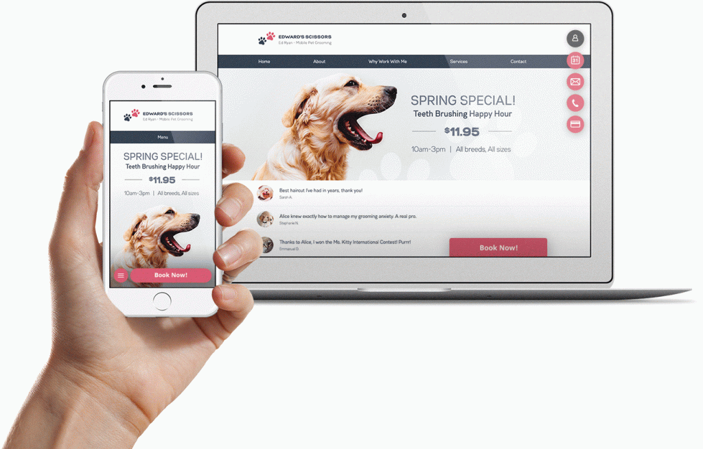 vCita's lead capture widget makes it easy for clients to leave their contact info