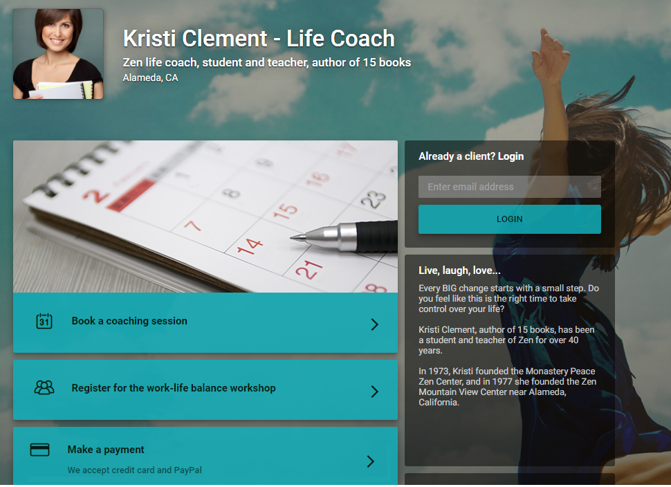 Self-service client portal by vCita