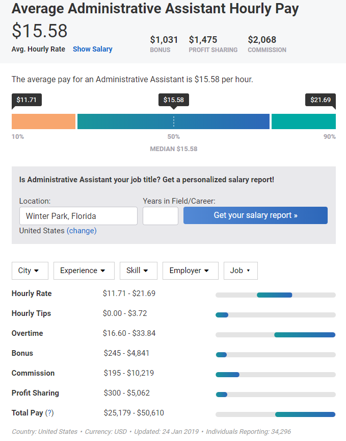 PayScale screenshot