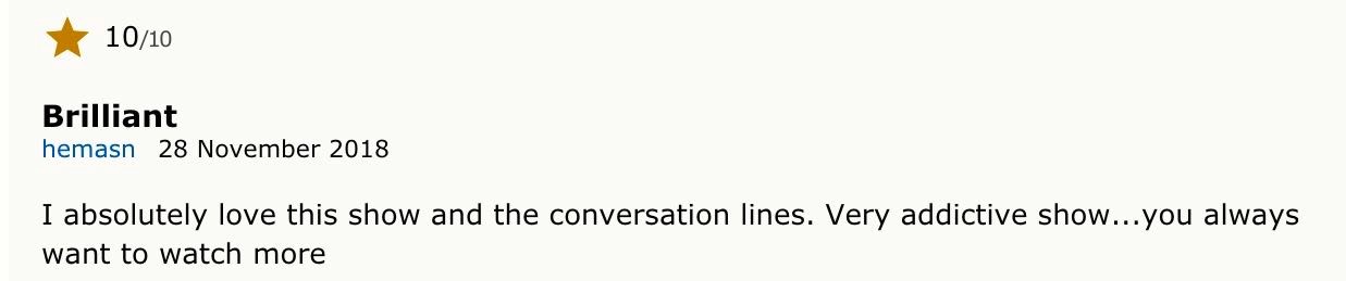 Suits viewer review from IMDB