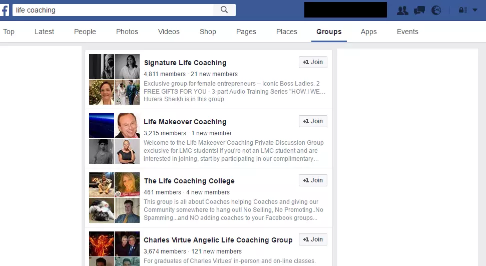 Facebook groups