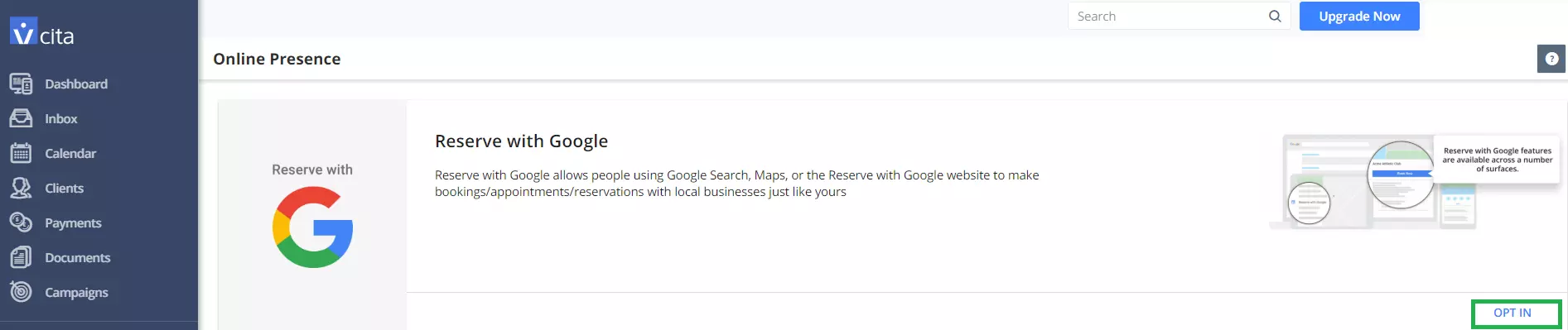 How to join Reserve with Google