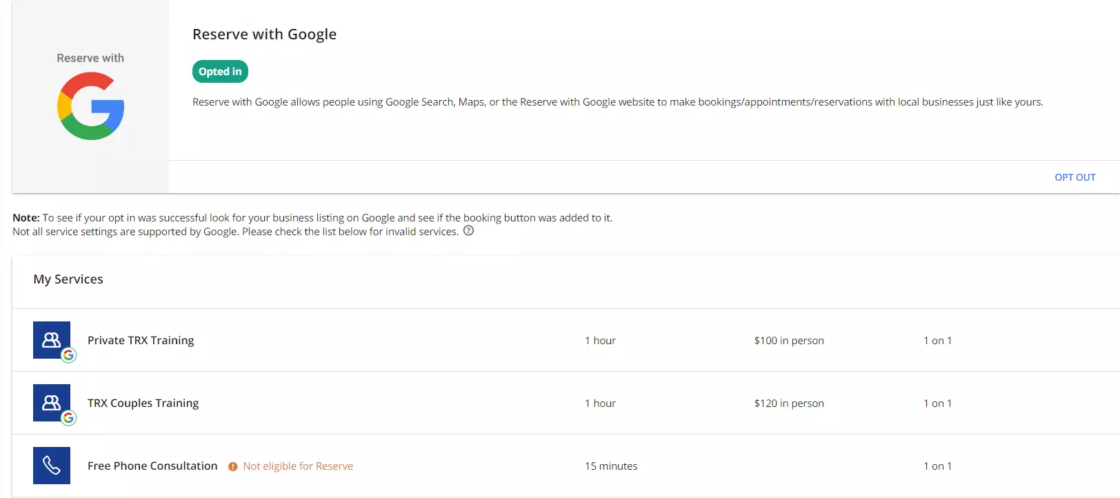 How to join Reserve with Google