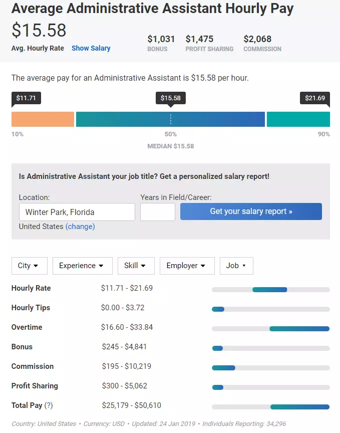 PayScale screenshot