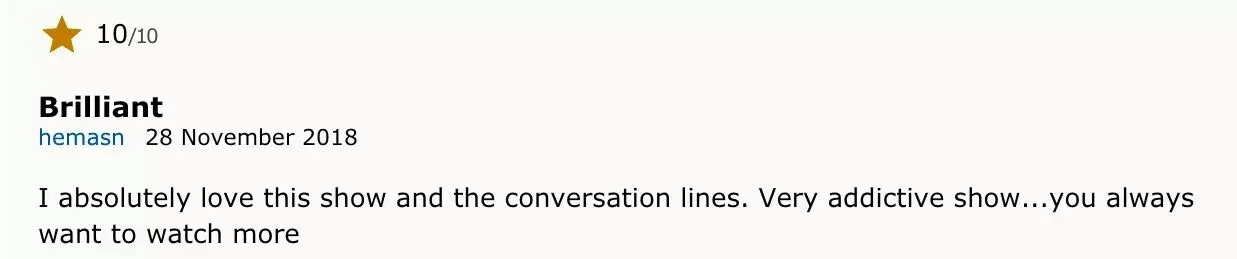 Suits viewer review from IMDB