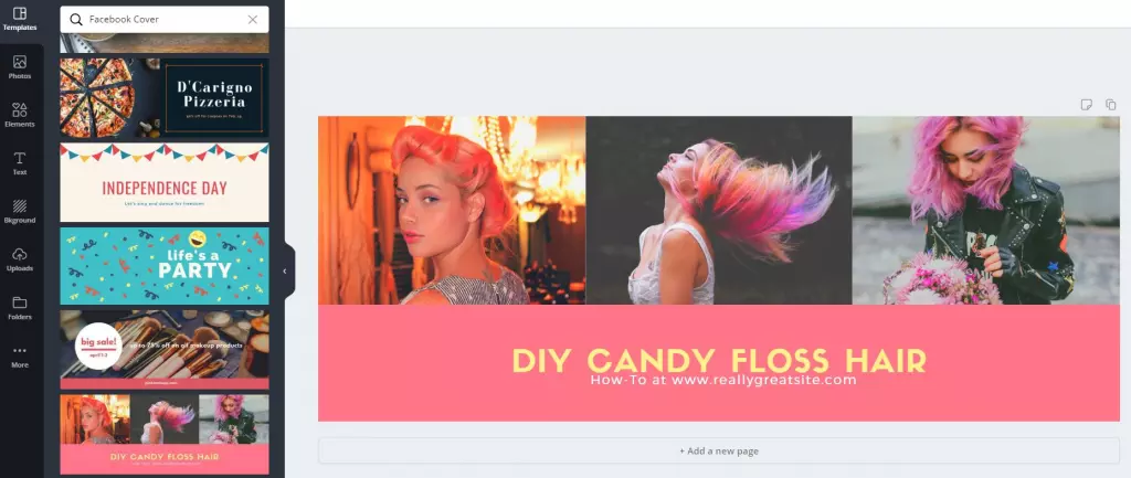 Canva Facebook cover photo template