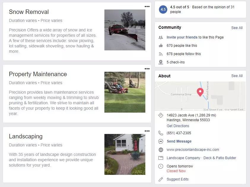 Facebook services