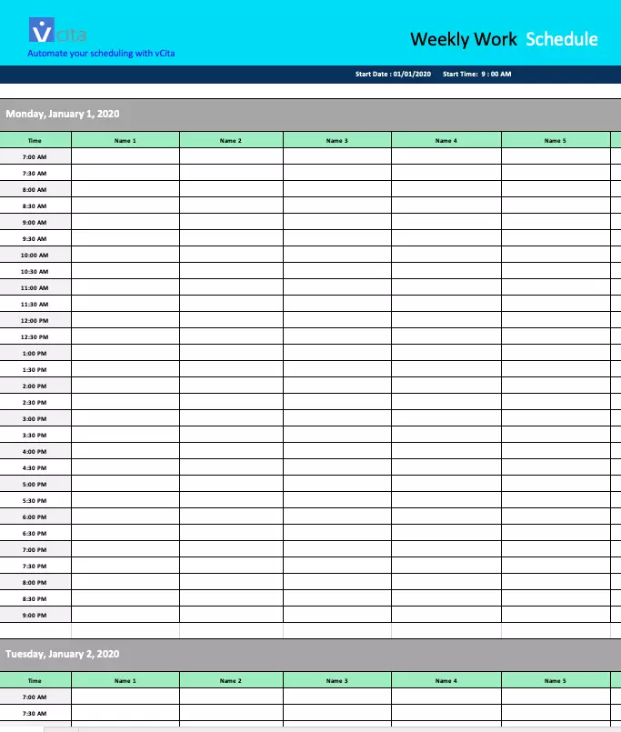 Weekly Appointment Template from static.vcita.com