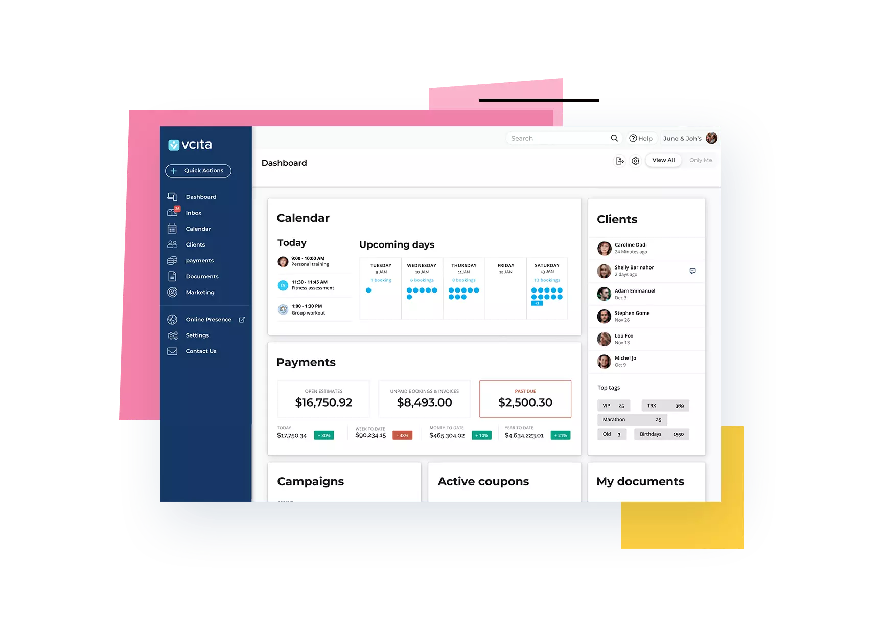 CRM dashboard overview