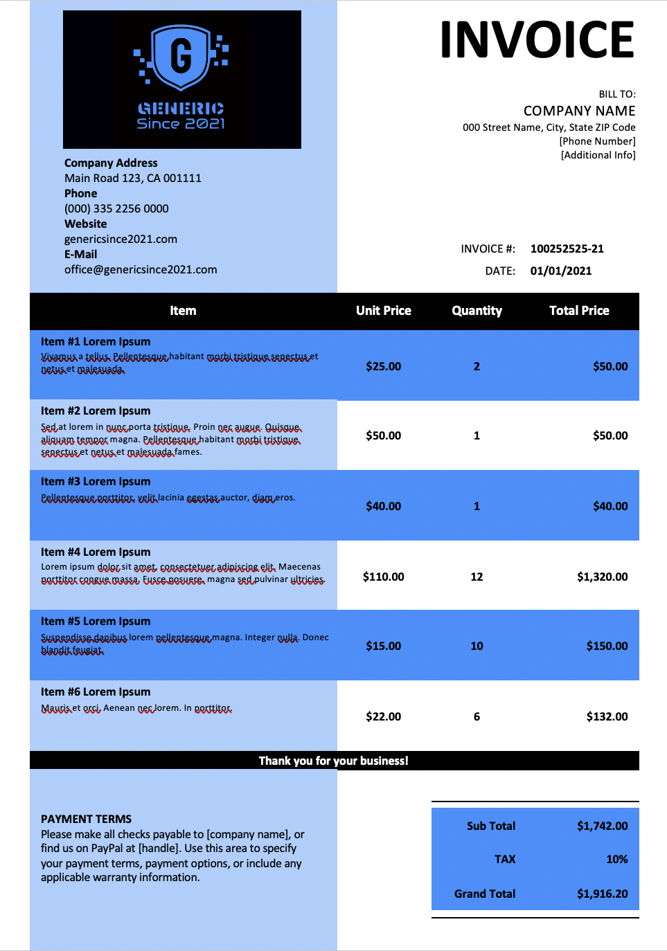 invoice image