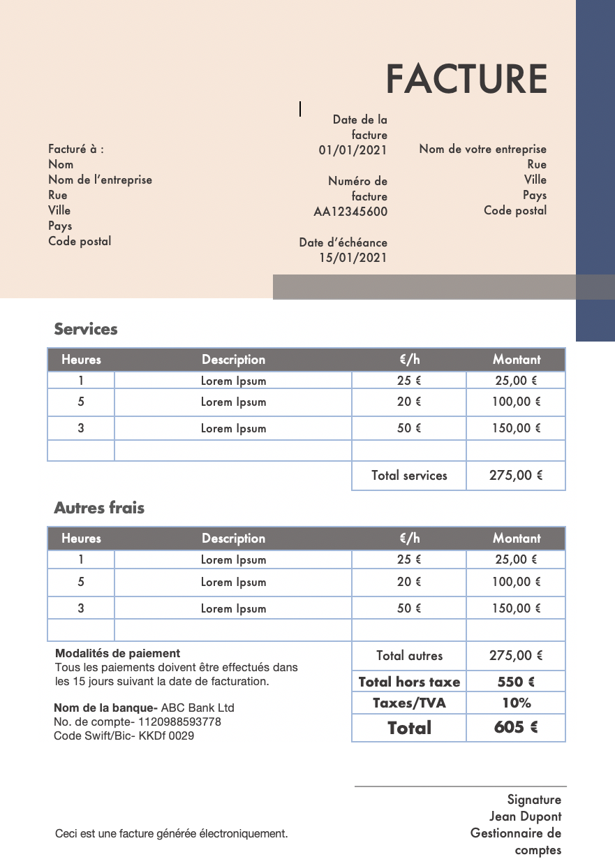 facture electronique