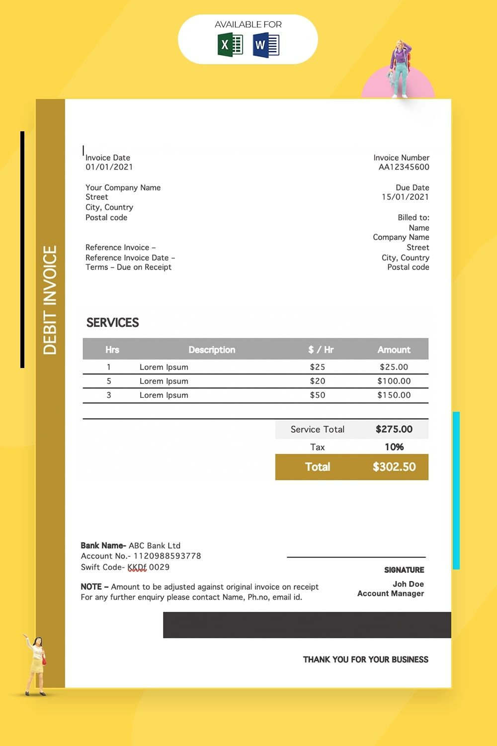 Debit invoice