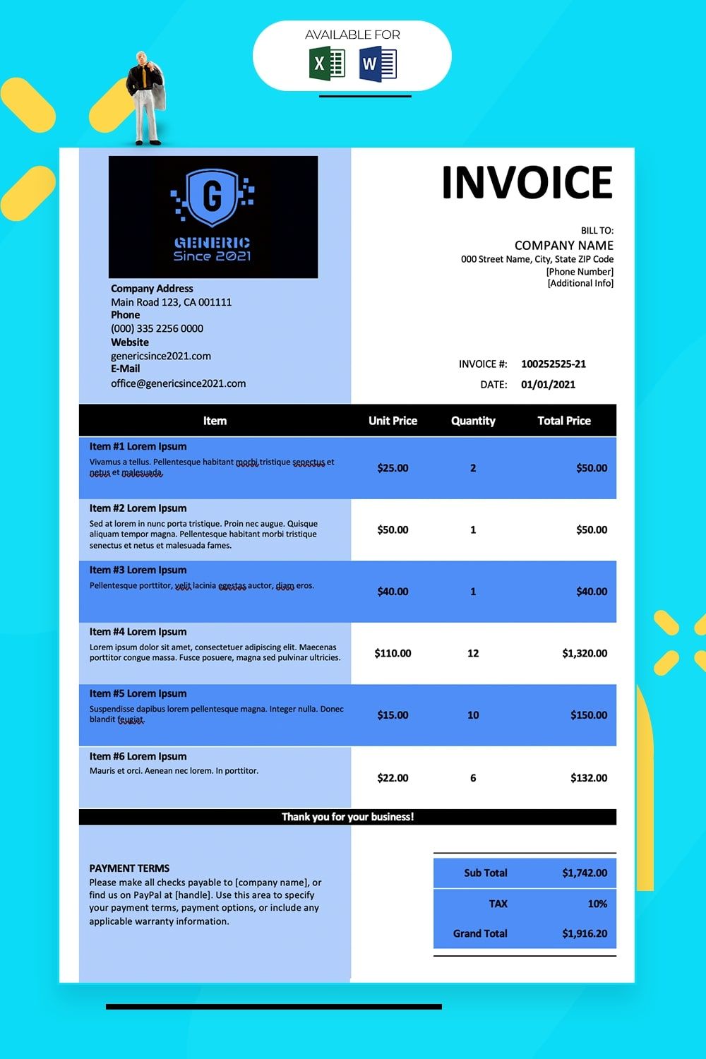 Generic invoice