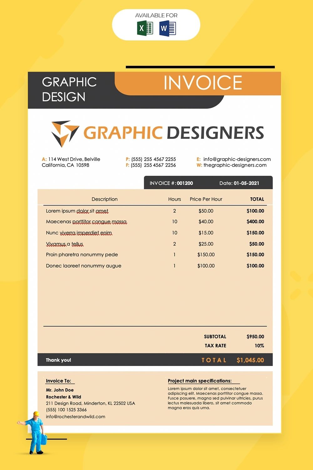 Graphic design template