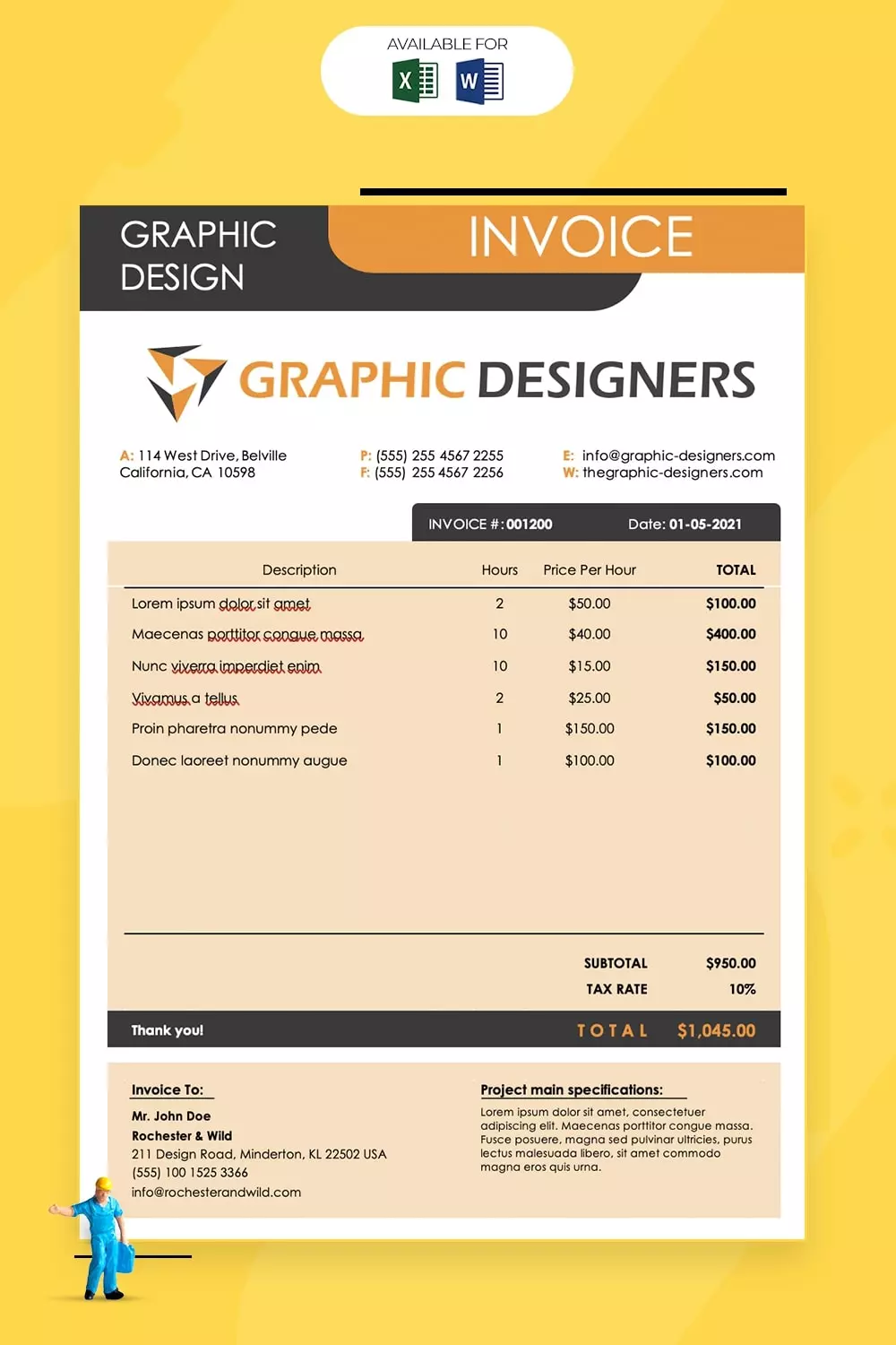 Graphic design template