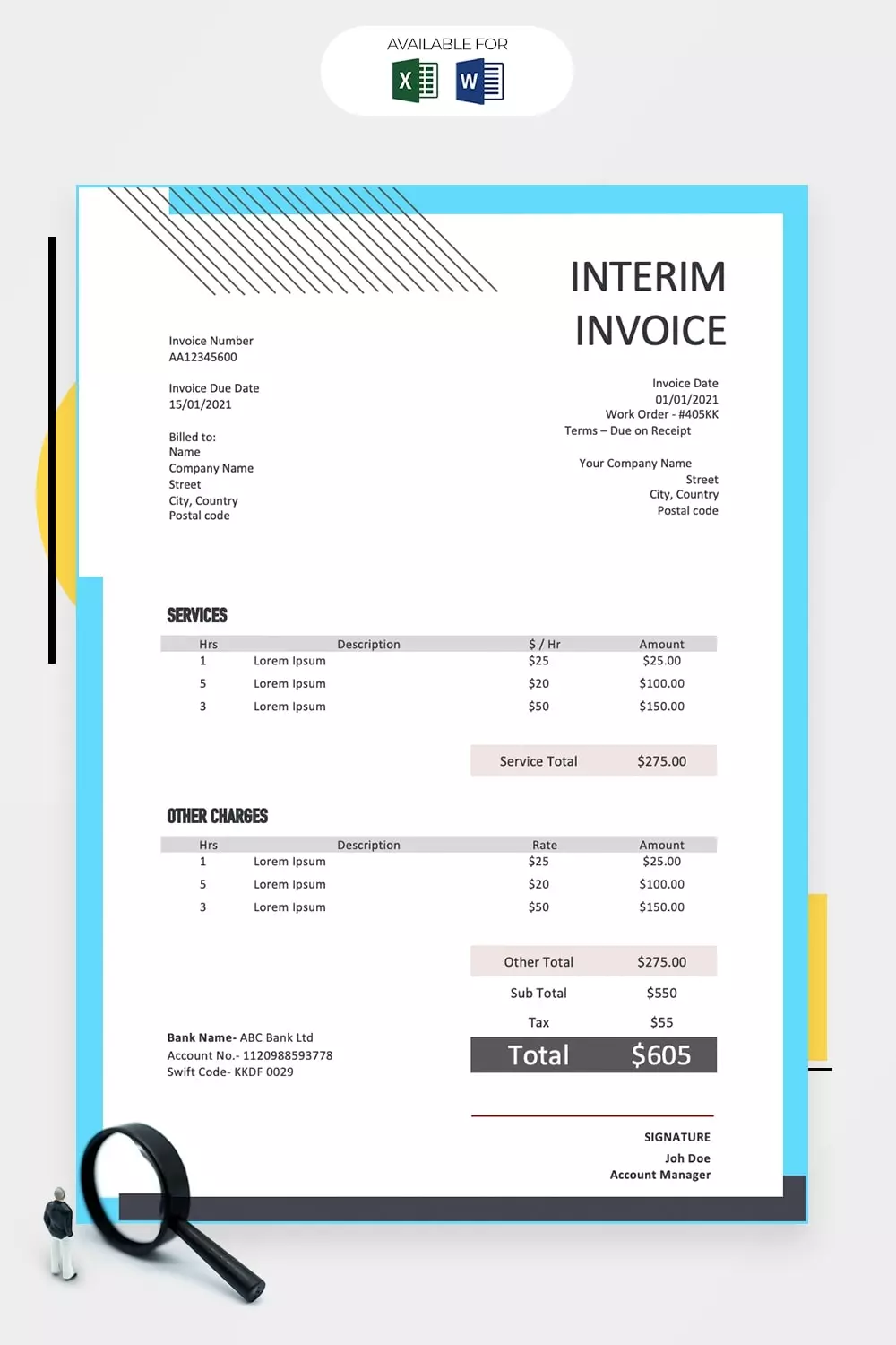 Interim invoice