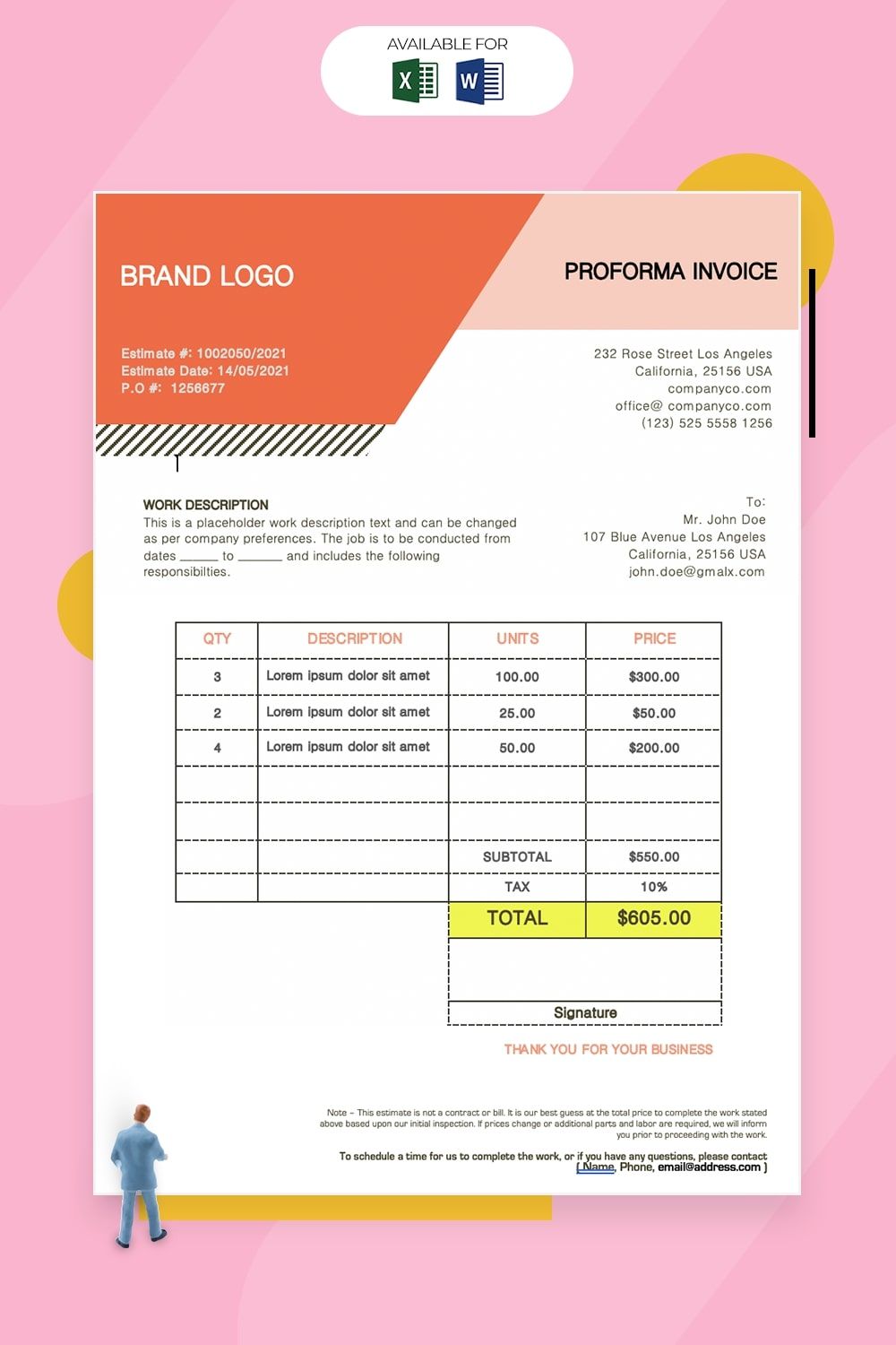 Proforma invoice