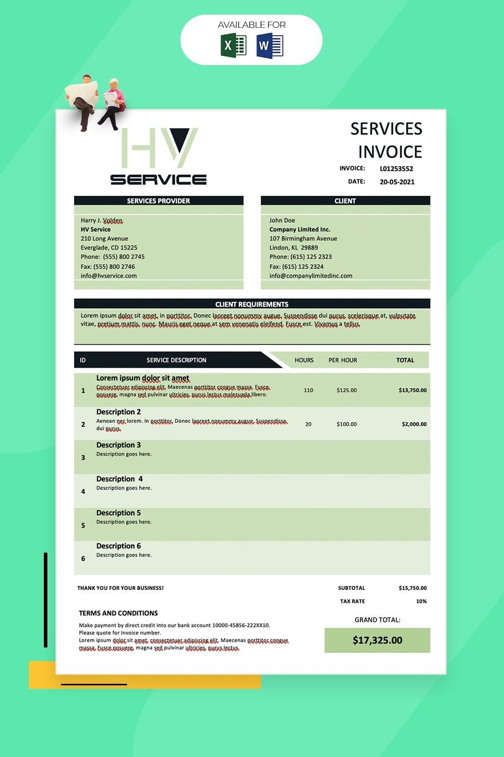 Service invoice