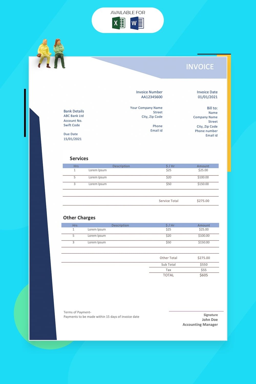 34+ Standard Invoice Template Excel Gif