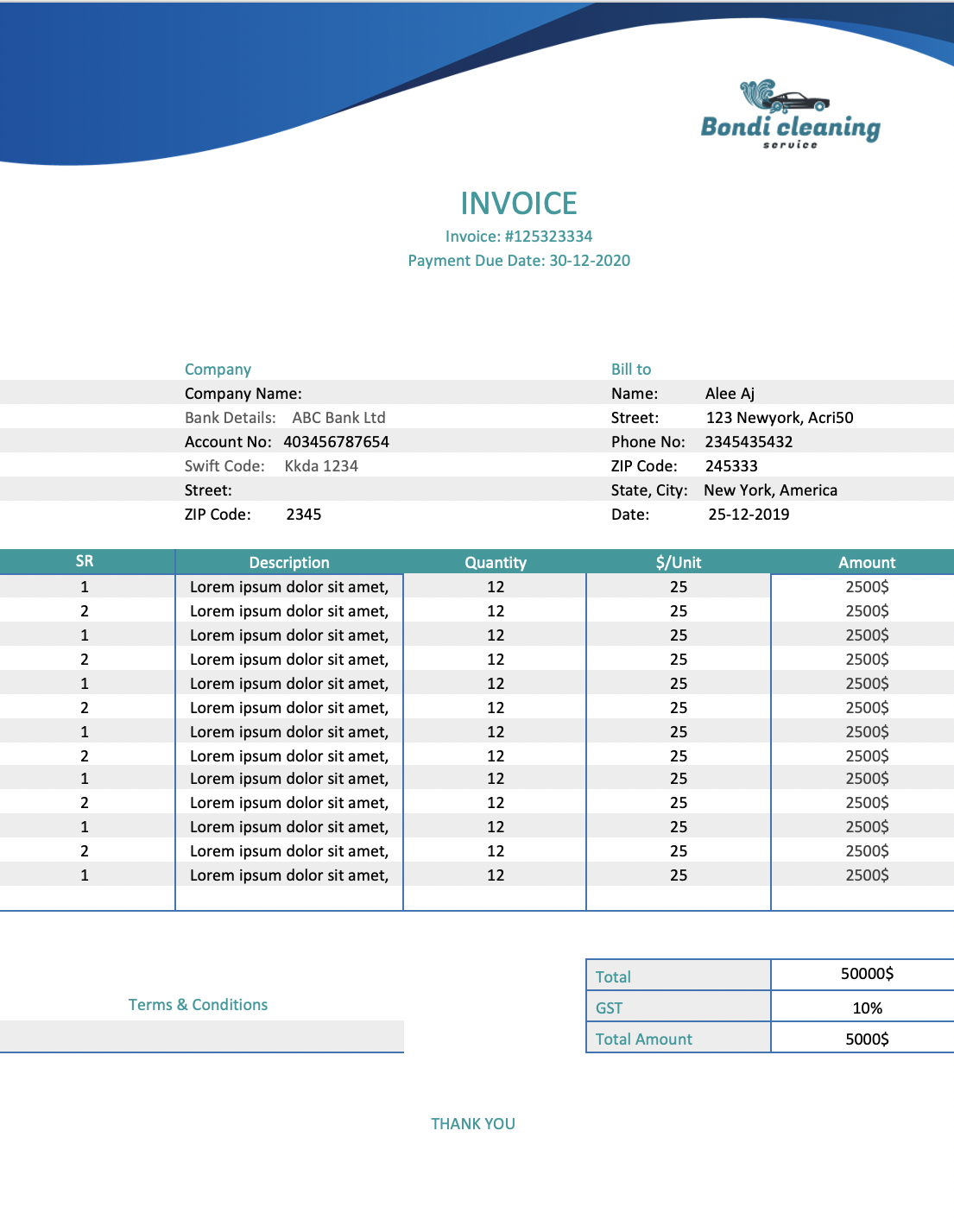 Invoice templates for Word and Excel  Free download With New Zealand Invoice Template