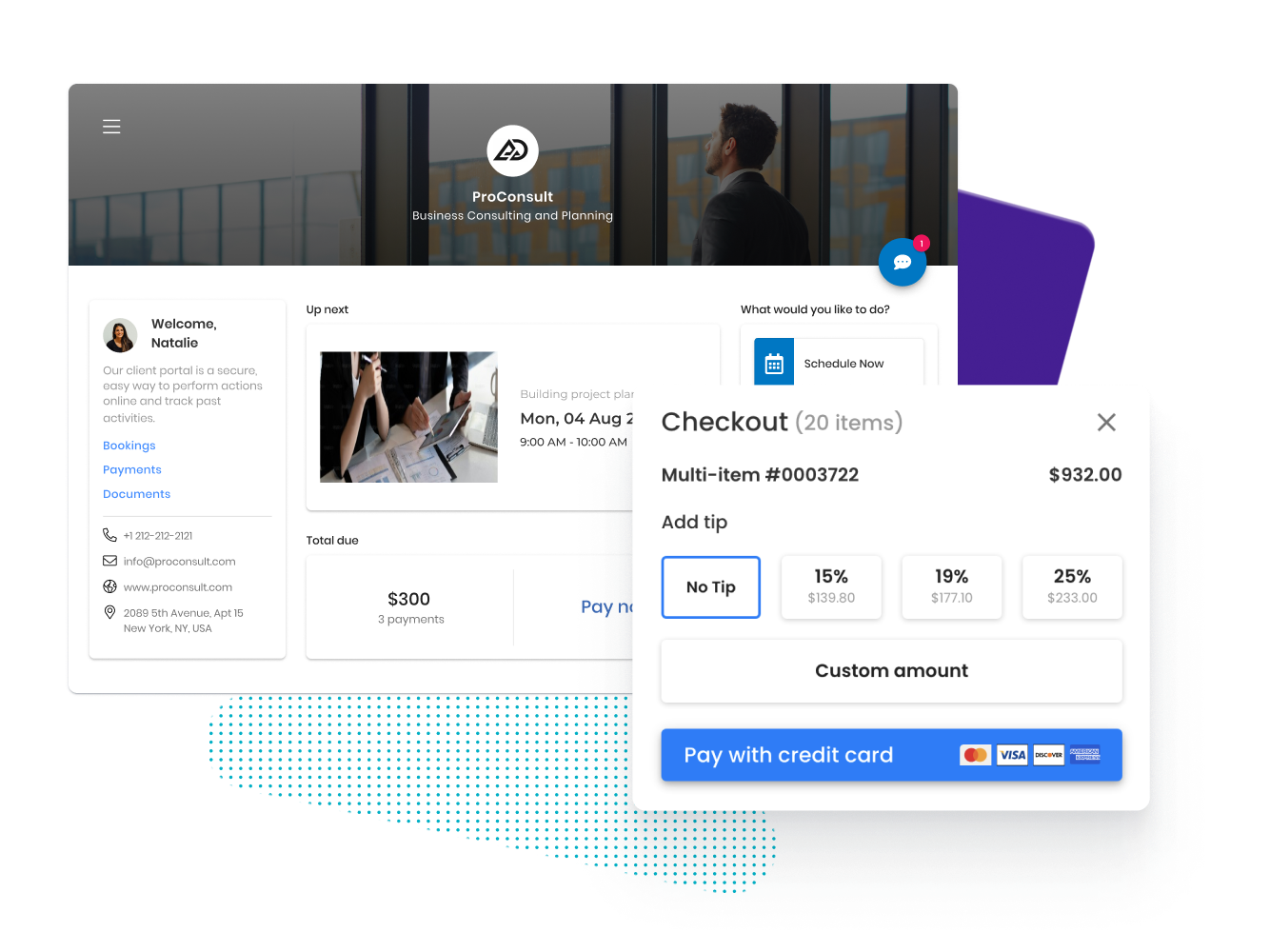 invoicing through a secure payment portal