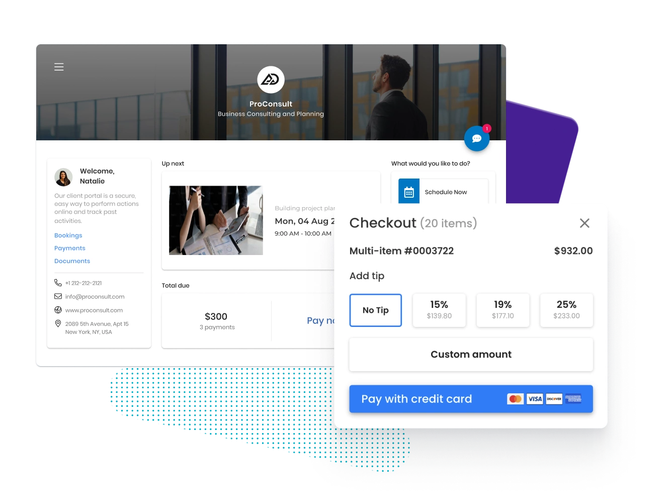 invoicing through a secure payment portal