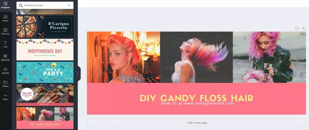 Canva Facebook cover photo template