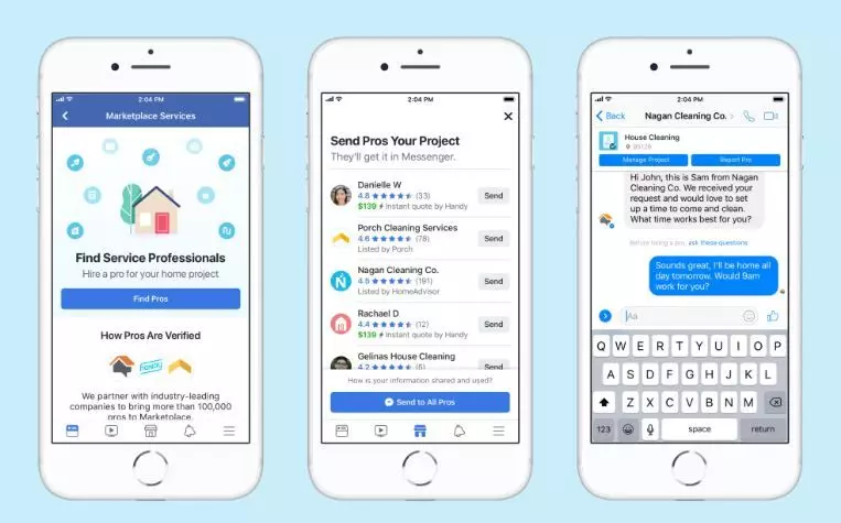 Facebook marketplace services