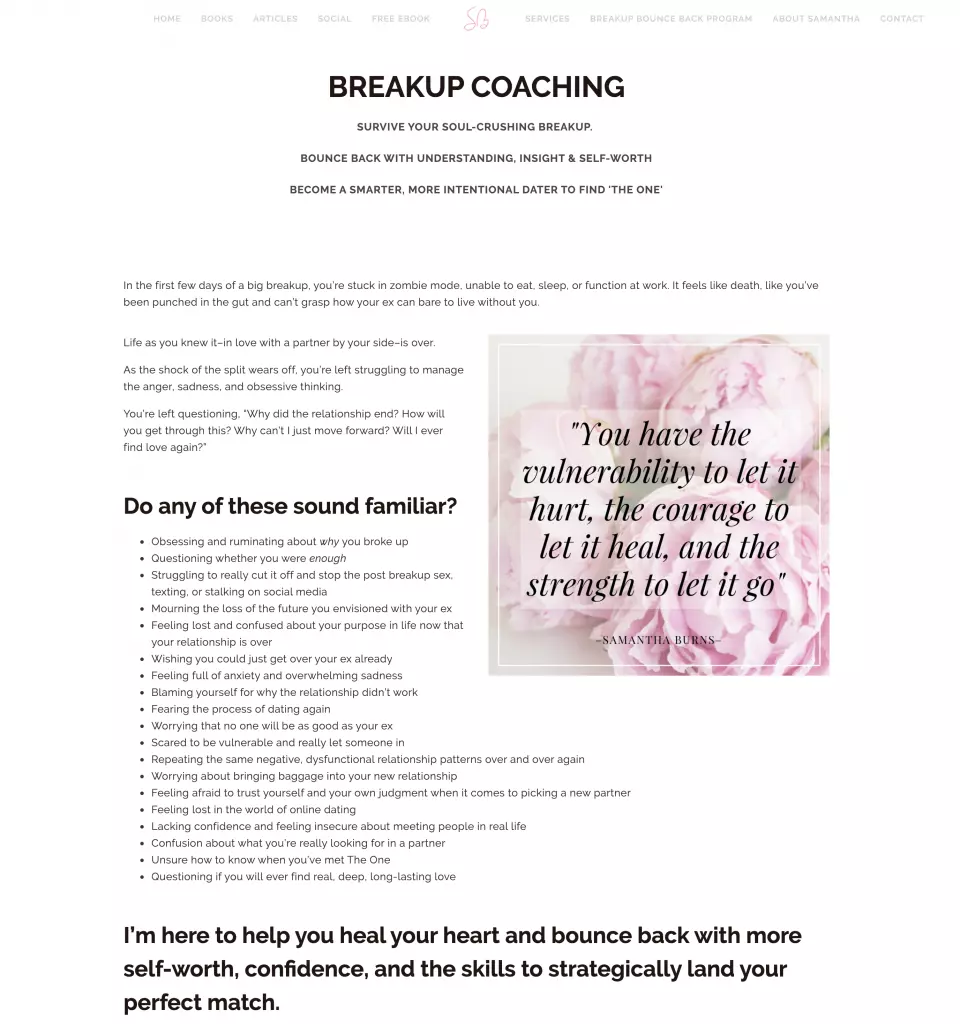 Breakup coaching — Samantha Burns Marriage Counselor Dating Coach