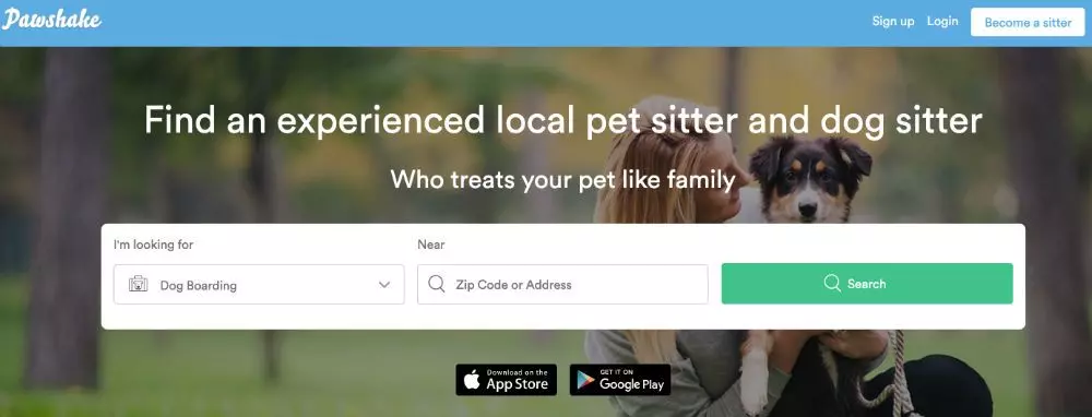 dogsitter landing page