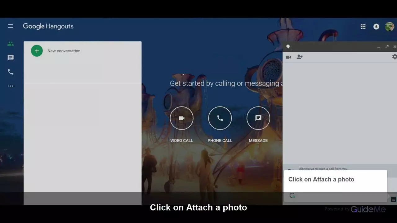google hangouts send images and files