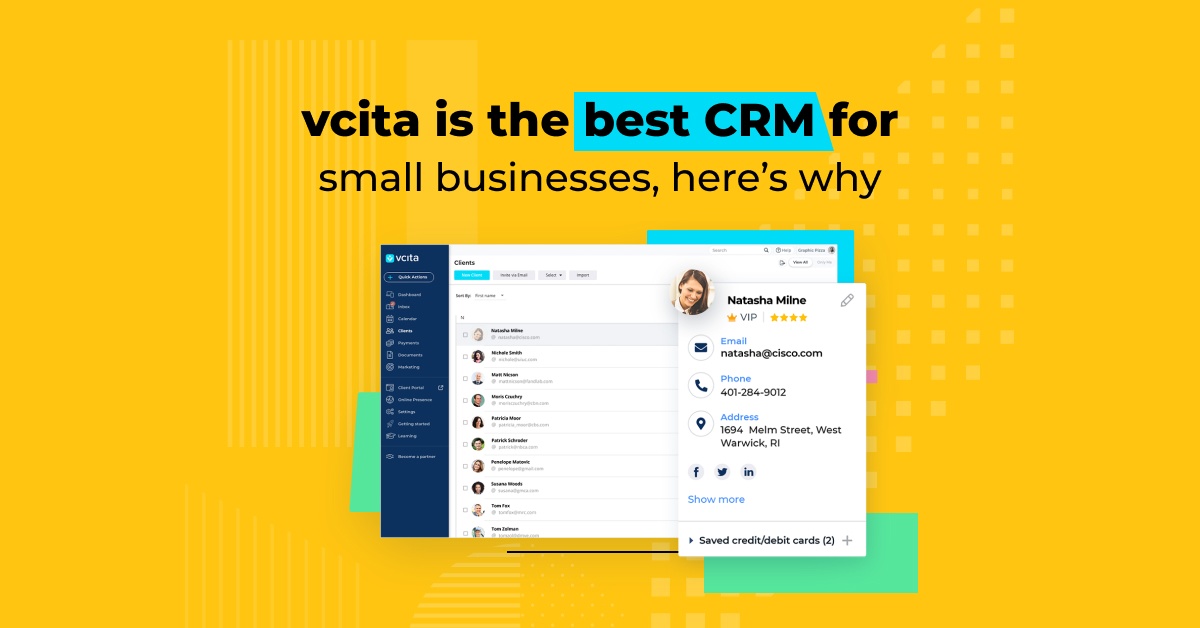 Why is vcita the best CRM for small businesses?