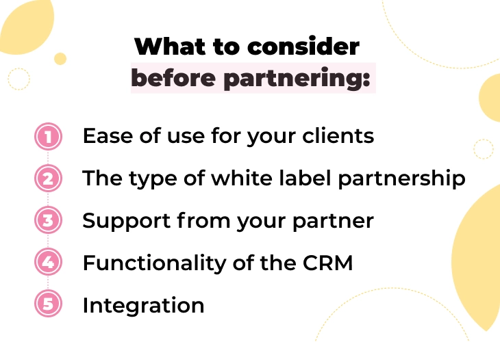 What to consider before partnering