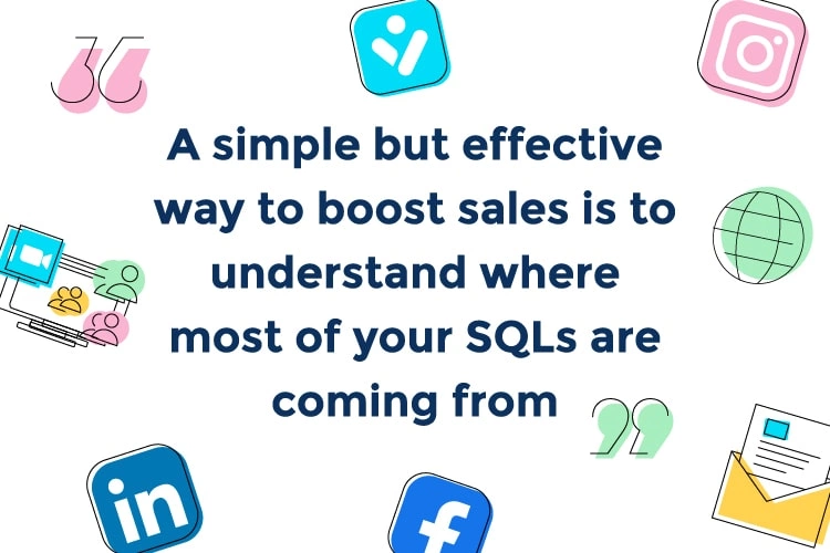 A simple but effective way to boost sales is to understand where most of your SQLs are coming from