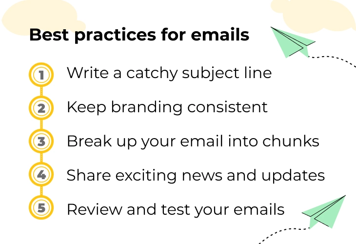 Best practices for emails