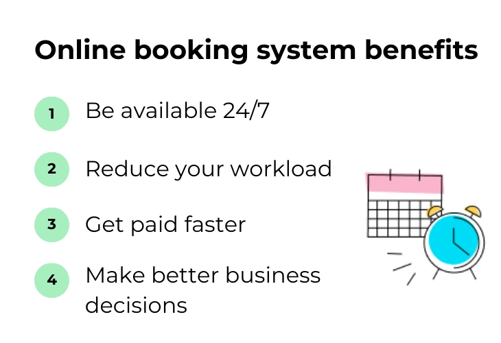 Online booking system benefits
