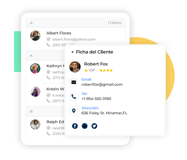 ficha de clientes
