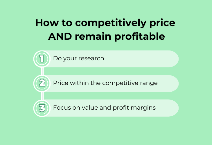 How to competitively price while staying profitable