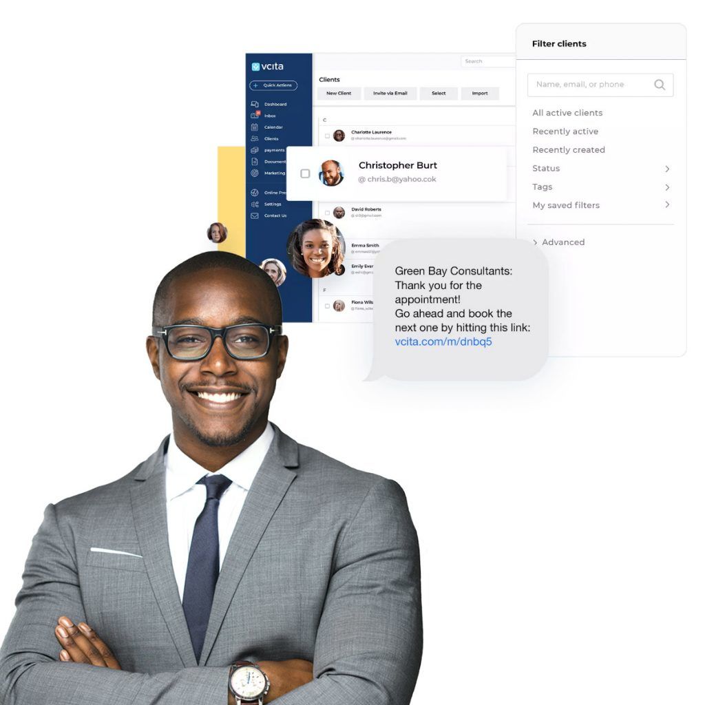 Businessman client card