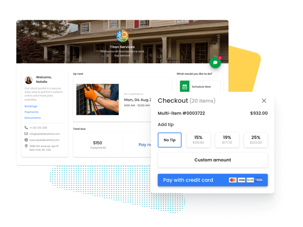 HVAC client portal