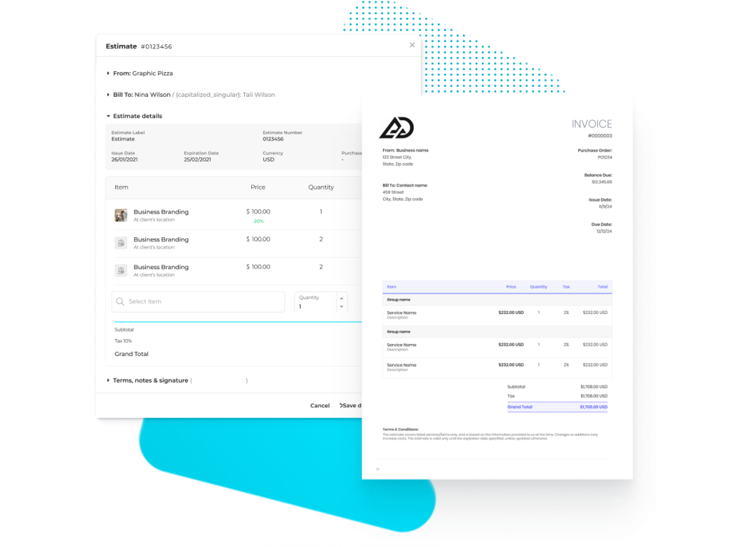 invoicing and estimates