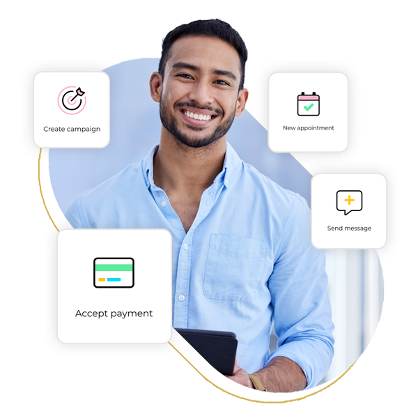 Happy small business clients tech