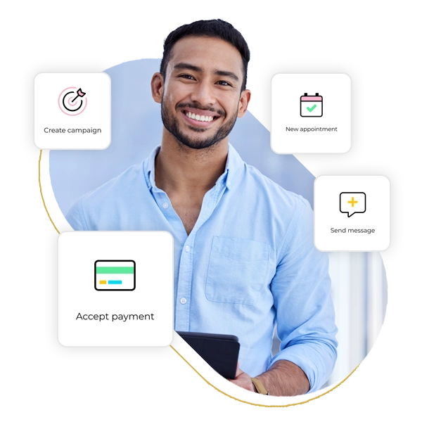 Happy small business clients tech